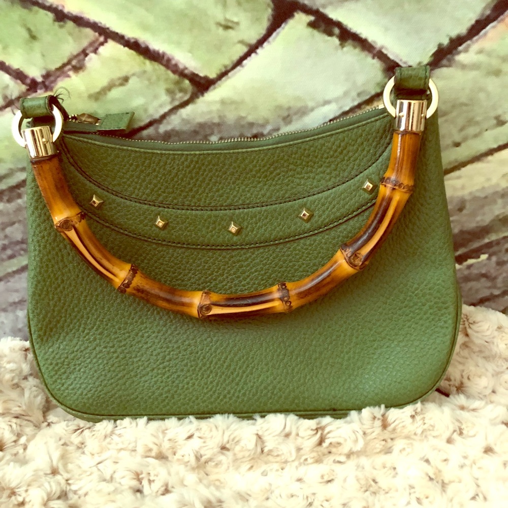 Gucci bamboo geometric bag.